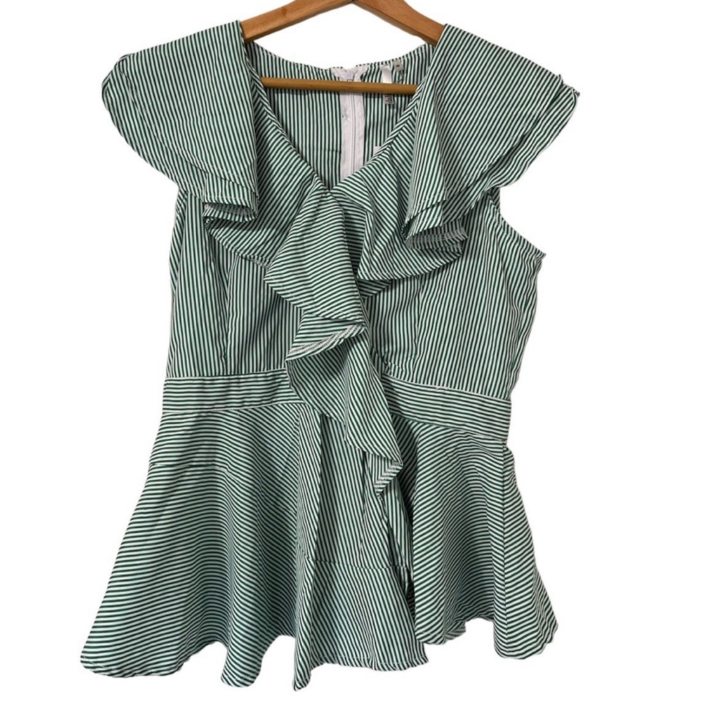 NWT Dalin Ruffle Stripe Short Sleeve